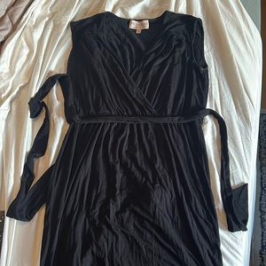 Super soft black midi dress